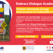Embrace Dialogue Academia Seminar 6: Violent Nonstate Group Interactions in Colombia’s Conflict